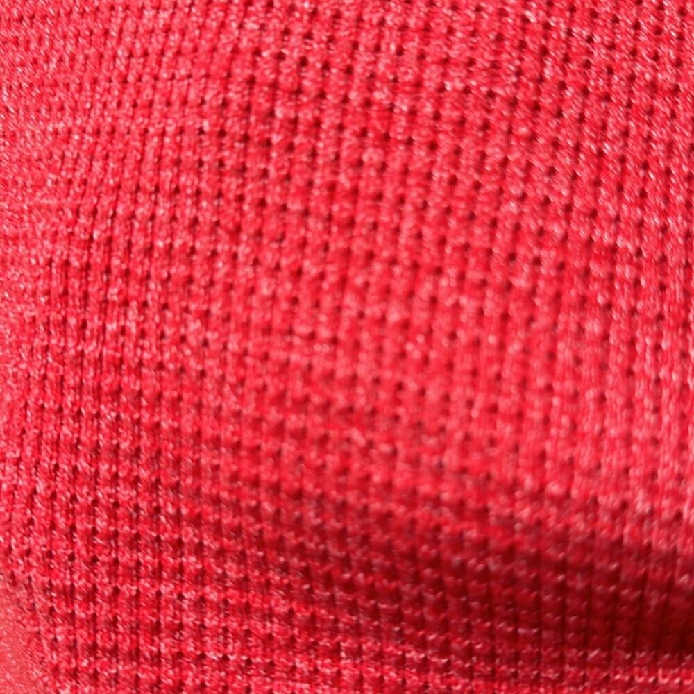Free People We The Free Valentine Red  Balloon Sleeve Thermal Medium Red Top - Picture 6 of 10